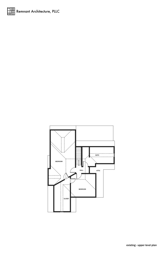 Fountain City Farmhouse Existing Upper Level Floor Plan