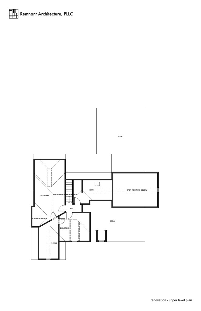 Fountain City Farmhouse Renovation Upper Level Floor Plan