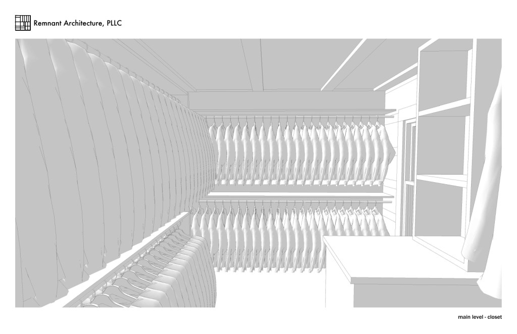 Knoxville Log Cabin Master Suite Closet Renovation View