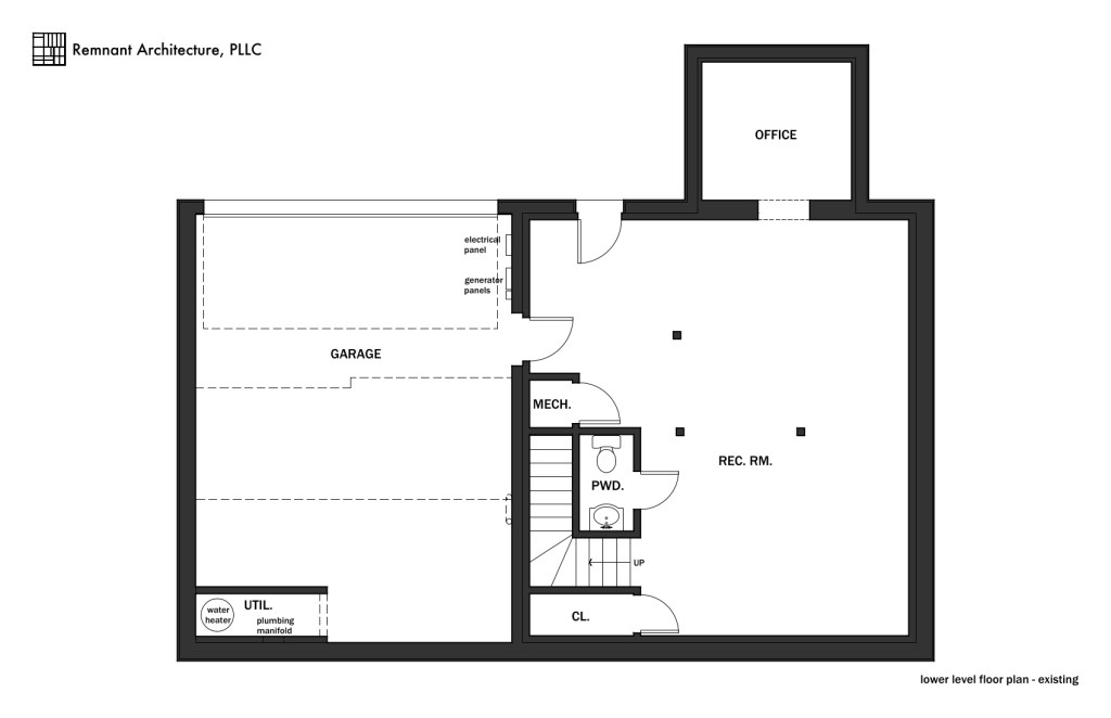 Knoxville Log Cabin Master Suite Lower Level Existing Plan