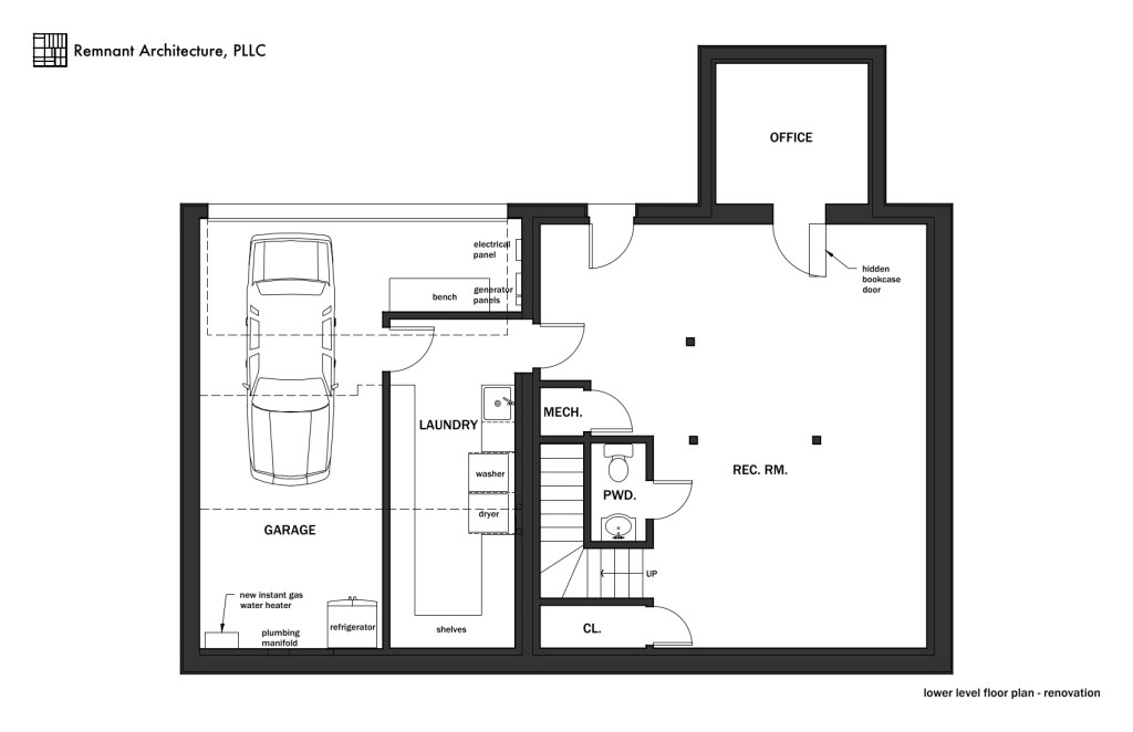 Knoxville Log Cabin Master Suite Lower Level Renovation Floor Plan