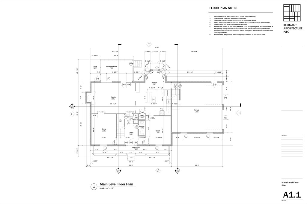 Construction Drawing Example Floor Plan