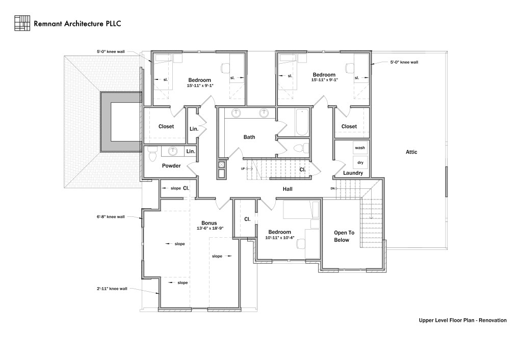 Lenoir City Cookie-Cutter Renovation Upper Level Floor Plan