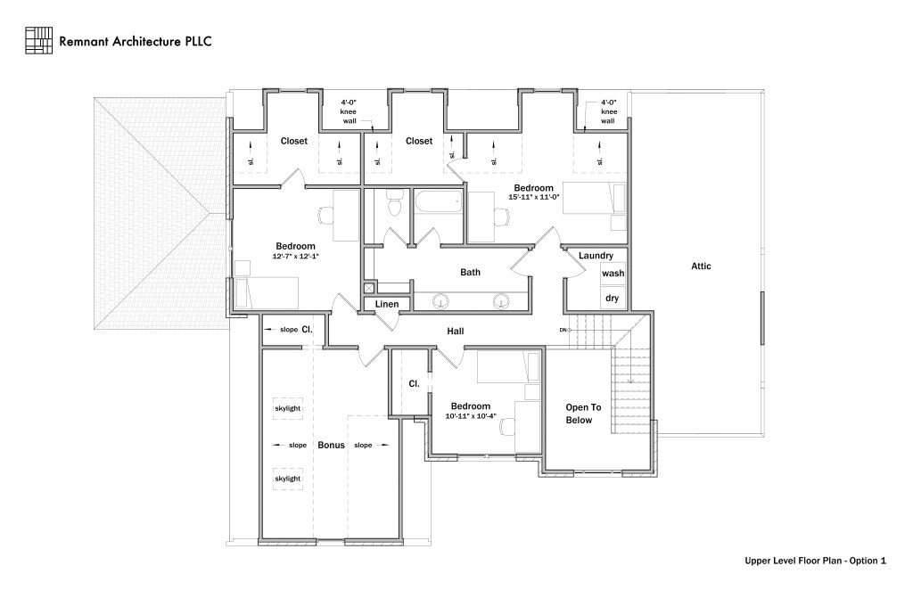 Lenoir City Cookie-Cutter Option 1 Upper Level Floor Plan