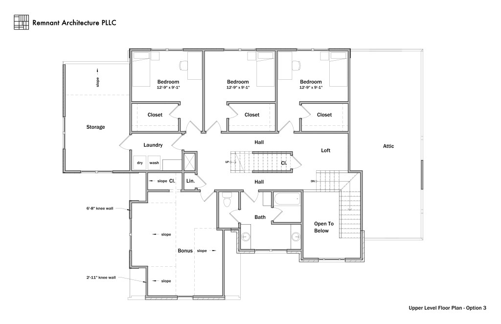 Lenoir City Cookie-Cutter Option 3 Upper Level Floor Plan