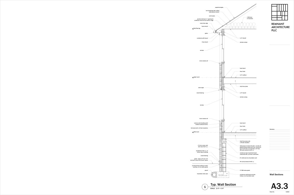 Construction Drawing Example Wall Section